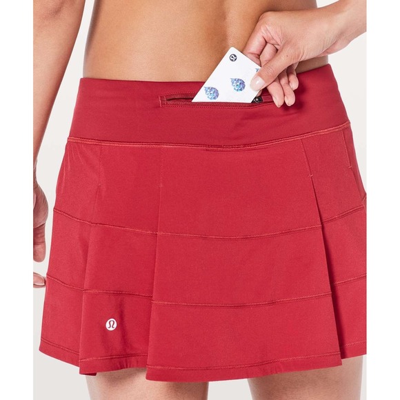 lululemon athletica Pants - Lululemon Pace Rival Skirt (Regular) in Scarlet Size 10 Athleisure Tennis Golf